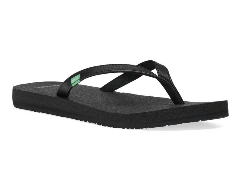 Sanuk Yoga Spree 4 | Yoga Mat Footbed | Flip Flops for Women | Yoga Sandals For Women | Women's Beach Sandals, Black, 10 - Image 2